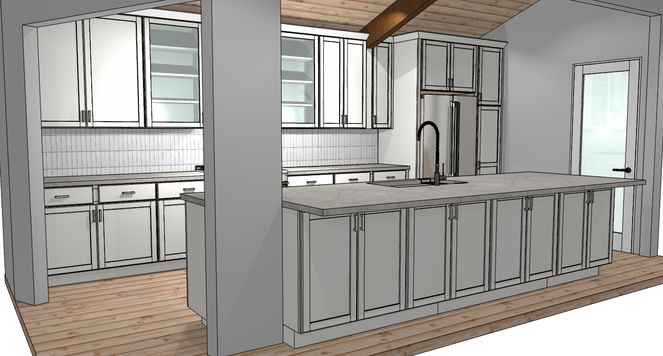 Fit the kitchen cabinets around the beams – cabnetz